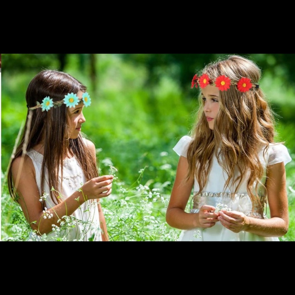 🌻✌🏿️12 PIECE BOHO FLOWER HEADBAND BUNDLE ASSORTED COLORS *NEW🌻✌🏿️